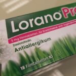 Lorano Pro allergy relief tablets in a sleek packaging on a clean, white background.